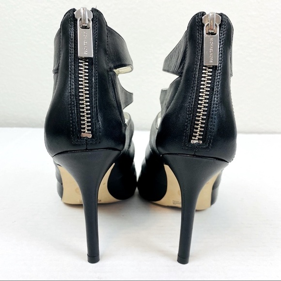 MICHAEL Michael Kors Black Leather Gladiator 4”Heels Size 8 - Picture 4 of 9
